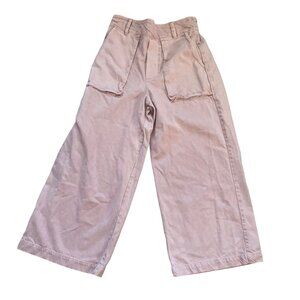 YFB Womens Pink Wide-Leg Cargo Pants M Cotton Blend